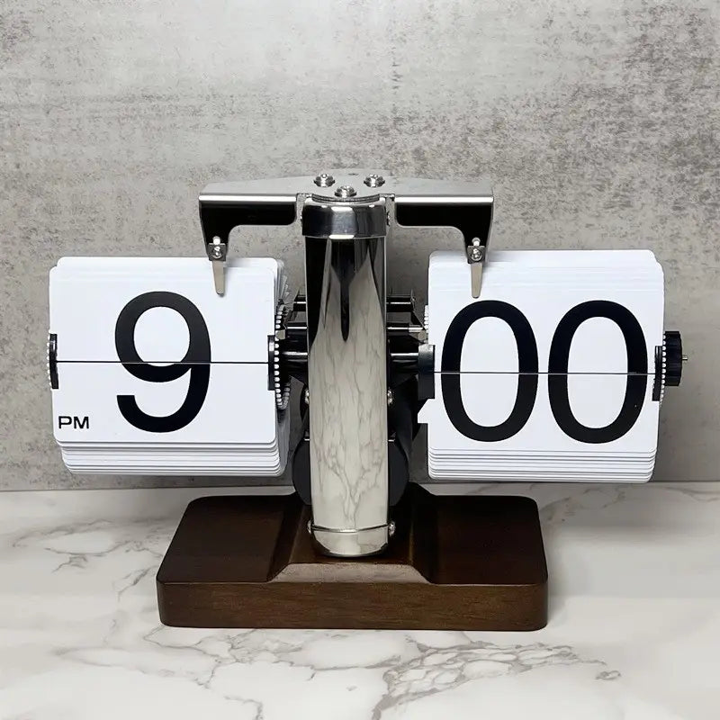 White Retro Flip Clock – A Timeless Symphony of Elegance